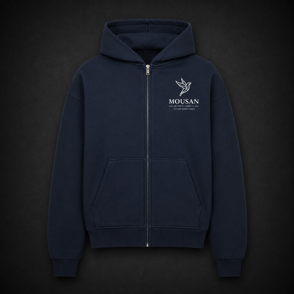 MOUSAN Future Zip Hoodie – Navy