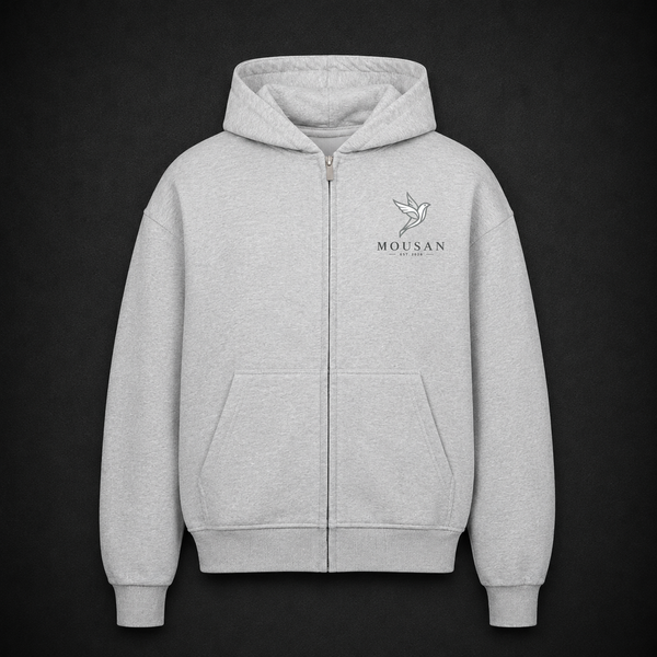 MOUSAN Future Zip Hoodie – Grey