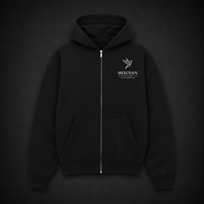 MOUSAN Future Zip Hoodie – Black