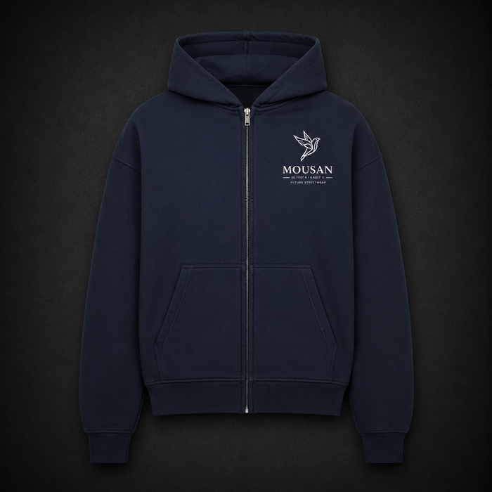 MOUSAN Future Zip Hoodie – Navy