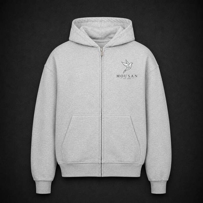 MOUSAN Future Zip Hoodie – Grey